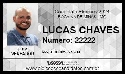 Candidato LUCAS CHAVES 2024 - BOCAINA DE MINAS - Eleições