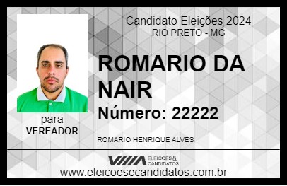 Candidato ROMARIO DA NAIR 2024 - RIO PRETO - Eleições