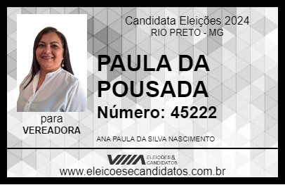 Candidato PAULA DA POUSADA 2024 - RIO PRETO - Eleições