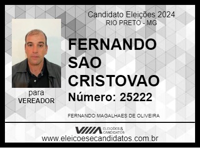 Candidato FERNANDO SAO CRISTOVAO 2024 - RIO PRETO - Eleições