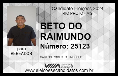 Candidato BETO DO RAIMUNDO 2024 - RIO PRETO - Eleições