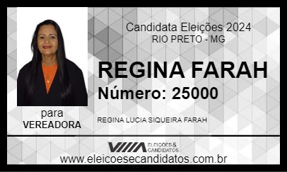 Candidato REGINA FARAH 2024 - RIO PRETO - Eleições