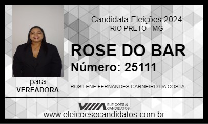 Candidato ROSE DO BAR 2024 - RIO PRETO - Eleições