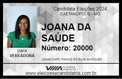 Candidato JOANA DA SAÚDE 2024 - CAETANÓPOLIS - Eleições