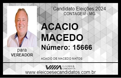 Candidato ACACIO MACEDO 2024 - CONTAGEM - Eleições