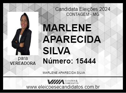 Candidato MARLENE APARECIDA SILVA 2024 - CONTAGEM - Eleições