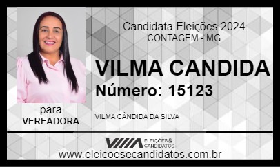 Candidato VILMA CANDIDA 2024 - CONTAGEM - Eleições