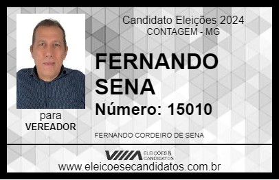 Candidato FERNANDO SENA 2024 - CONTAGEM - Eleições