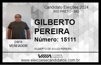 Candidato GILBERTO PEREIRA 2024 - RIO PRETO - Eleições