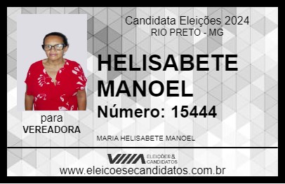 Candidato HELISABETE MANOEL 2024 - RIO PRETO - Eleições