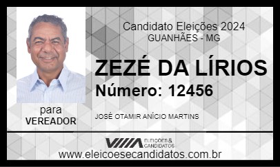 Candidato ZEZÉ DA LÍRIOS 2024 - GUANHÃES - Eleições