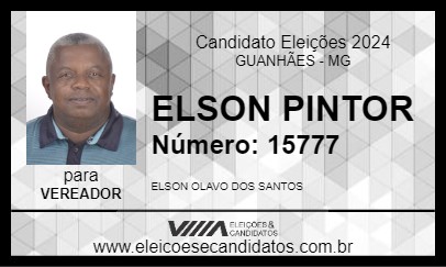 Candidato ELSON PINTOR 2024 - GUANHÃES - Eleições