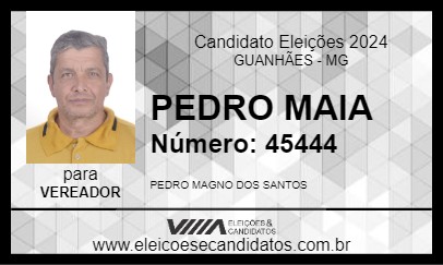 Candidato PEDRO MAIA 2024 - GUANHÃES - Eleições