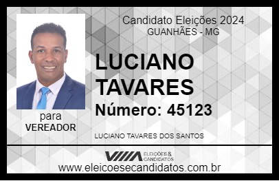 Candidato LUCIANO TAVARES 2024 - GUANHÃES - Eleições