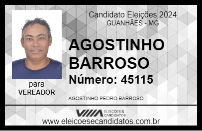 Candidato AGOSTINHO BARROSO 2024 - GUANHÃES - Eleições