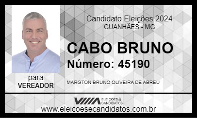 Candidato CABO BRUNO 2024 - GUANHÃES - Eleições