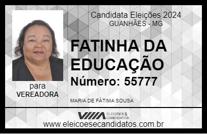 Candidato FATINHA DA EDUCAÇÃO 2024 - GUANHÃES - Eleições