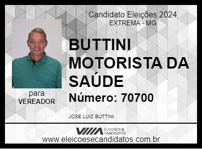 Candidato BUTTINI MOTORISTA DA SAÚDE 2024 - EXTREMA - Eleições