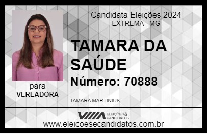 Candidato TAMARA DA SAÚDE 2024 - EXTREMA - Eleições