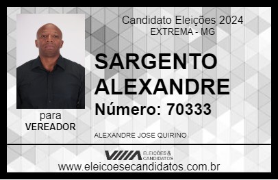 Candidato SARGENTO ALEXANDRE 2024 - EXTREMA - Eleições