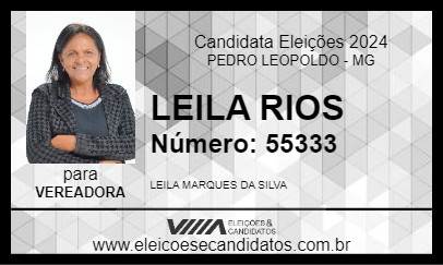 Candidato LEILA RIOS 2024 - PEDRO LEOPOLDO - Eleições