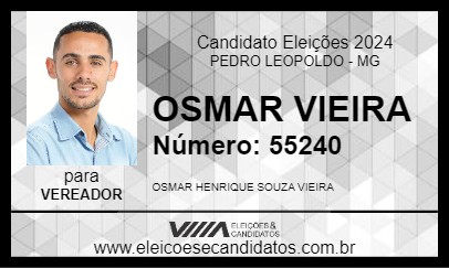 Candidato OSMAR VIEIRA 2024 - PEDRO LEOPOLDO - Eleições