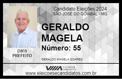 Candidato GERALDO MAGELA 2024 - SÃO JOSÉ DO GOIABAL - Eleições