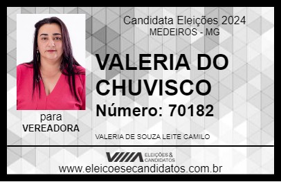 Candidato VALERIA DO CHUVISCO 2024 - MEDEIROS - Eleições