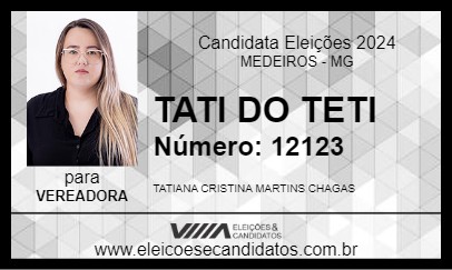 Candidato TATI DO TETI 2024 - MEDEIROS - Eleições