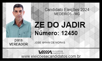 Candidato ZE DO JADIR 2024 - MEDEIROS - Eleições