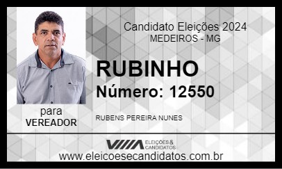 Candidato RUBINHO 2024 - MEDEIROS - Eleições