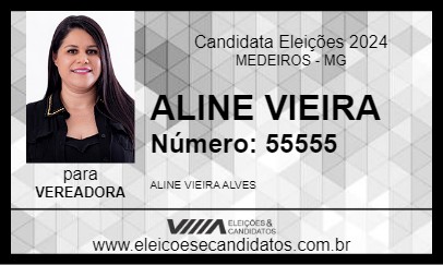 Candidato ALINE VIEIRA 2024 - MEDEIROS - Eleições