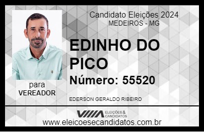 Candidato EDINHO DO PICO 2024 - MEDEIROS - Eleições