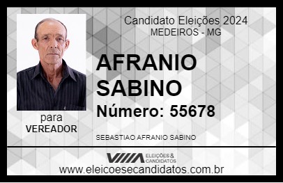 Candidato AFRANIO SABINO 2024 - MEDEIROS - Eleições