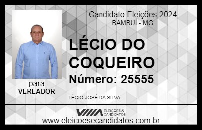 Candidato LÉCIO DO COQUEIRO 2024 - BAMBUÍ - Eleições