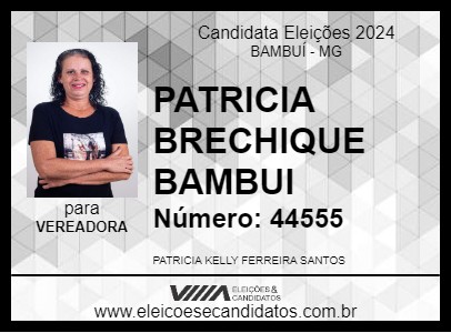 Candidato PATRÍCIA DO BRECHIQUE BAMBUÍ 2024 - BAMBUÍ - Eleições