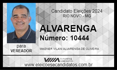 Candidato ALVARENGA 2024 - RIO NOVO - Eleições