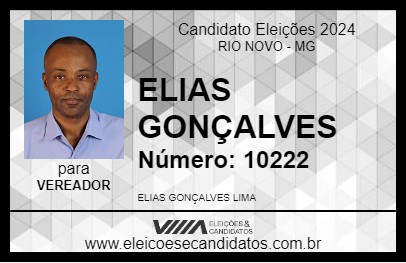 Candidato ELIAS GONÇALVES 2024 - RIO NOVO - Eleições