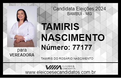 Candidato TAMIRIS NASCIMENTO 2024 - BAMBUÍ - Eleições