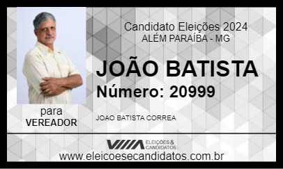 Candidato JOÃO BATISTA 2024 - ALÉM PARAÍBA - Eleições