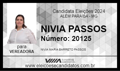 Candidato NIVIA PASSOS 2024 - ALÉM PARAÍBA - Eleições