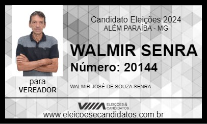 Candidato WALMIR SENRA 2024 - ALÉM PARAÍBA - Eleições