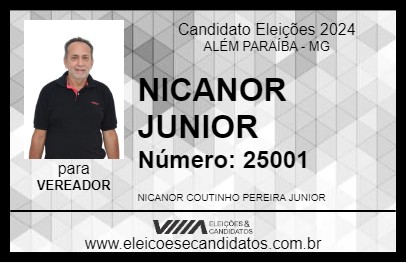 Candidato NICANOR JUNIOR 2024 - ALÉM PARAÍBA - Eleições