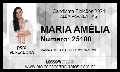 Candidato MARIA AMÉLIA 2024 - ALÉM PARAÍBA - Eleições