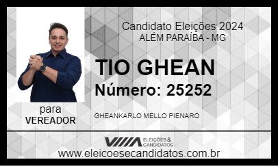 Candidato TIO GHEAN 2024 - ALÉM PARAÍBA - Eleições