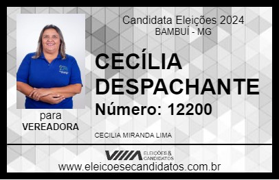 Candidato CECÍLIA DESPACHANTE 2024 - BAMBUÍ - Eleições