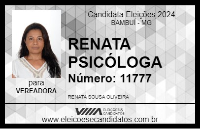 Candidato RENATA PSICÓLOGA 2024 - BAMBUÍ - Eleições