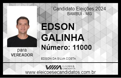 Candidato EDSON GALINHA 2024 - BAMBUÍ - Eleições