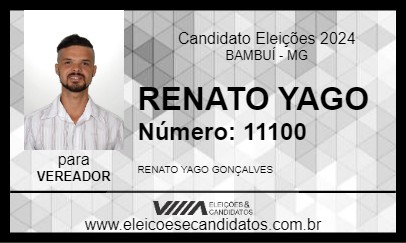 Candidato RENATO YAGO 2024 - BAMBUÍ - Eleições