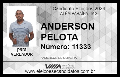 Candidato ANDERSON PELOTA 2024 - ALÉM PARAÍBA - Eleições